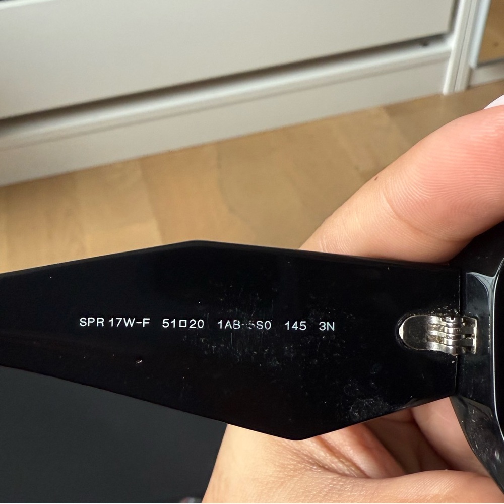 Prada Black Rectangular Slim Frame Sunglasses - image 2